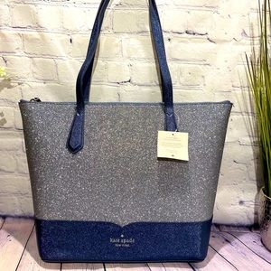 ⛔️SOLD⛔️ kate spade ♠️ lola glitter tote dusk navy